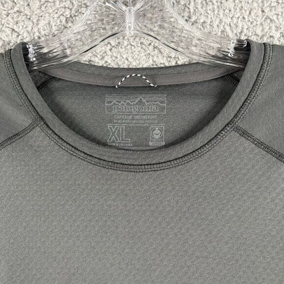 Patagonia Capilene Midweight Baselayer Long Sleeve Tee Men's XL Extra Large Gray - Picture 4 of 8